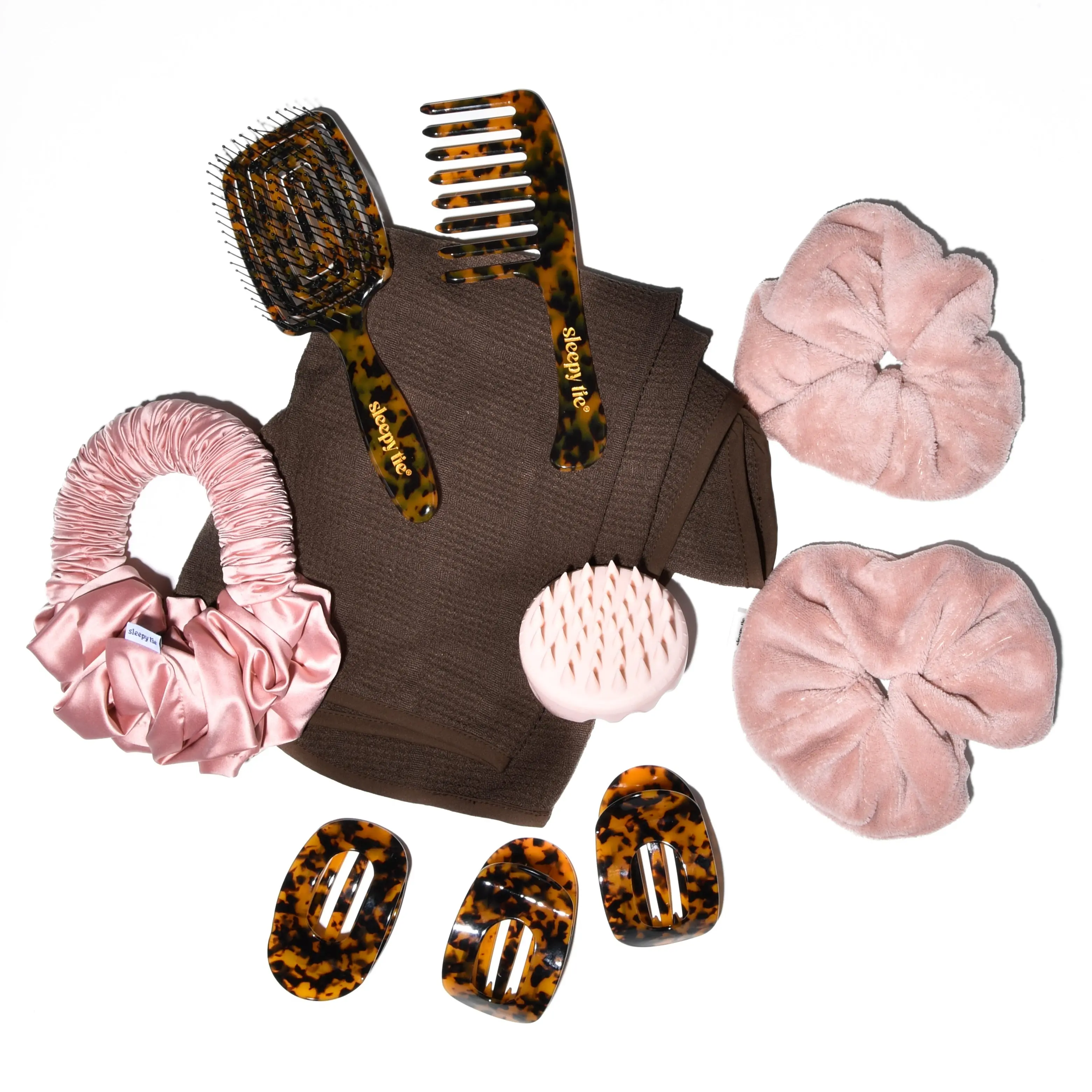 Haircare Wash-to-Style Bundle, The Wash Day Set with Fashionable Hair Accessories, Hair Ties, Scrunchies