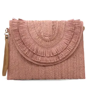 Straw Clutch Purses for Women Crossbody Bags Summer Beach Bag Rattan Purse Woven Handbag