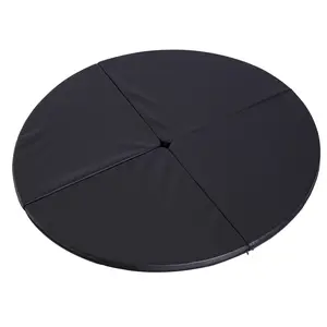 Folding Pole Dance Crash Mat for Home Use, 2" Thick, 5' Wide, Lightweight, Foldable Black Sports & Fitness Exercise Accessory