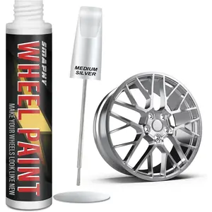Rim Touch Up , Wheel Scratch Repair Touch Up  Pen,   Rim  for Wheel Repair, Universal Color Satin  for Rims (Medium )