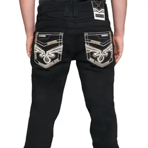 ARYA JEANS BLACK Style 006 - Men's Regular Fit Denim Jeans in Premium Cotton Blend for Summer Casual Wear