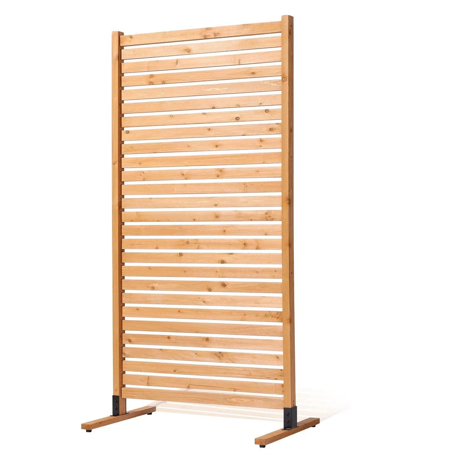 【Summerfinds】36"x76" Wooden Slat Room Divider - Freestanding Privacy Partition, Room Separator Divider, Partition Home Decor, Indoor-Outdoor Furniture for Patio