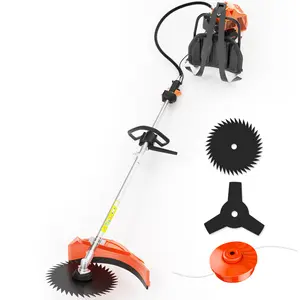 52cc Weed Wacker Gas Powered, 2-Stroke 3 in 1 Gas Brush Cutter with Rubber Handle & Shoulder Strap,Gas Weed Eater Trimmer for Yard, Garden