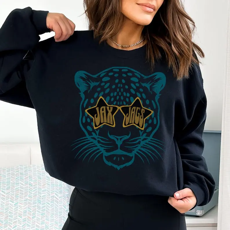 Jacksonville Football Sweatshirt, Vintage Style Jacksonville Football shirt, Sunday Football, Jaguars Mascot