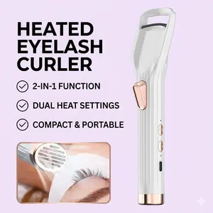Heated Eyelash Curler Premium, Two-in-one design integrates multiple lash styling functions
