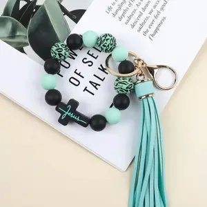 Silicone Bead Faith Keychain