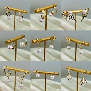 Earrings Freshwater pearl earring Fashion chic Pearl Jewelry