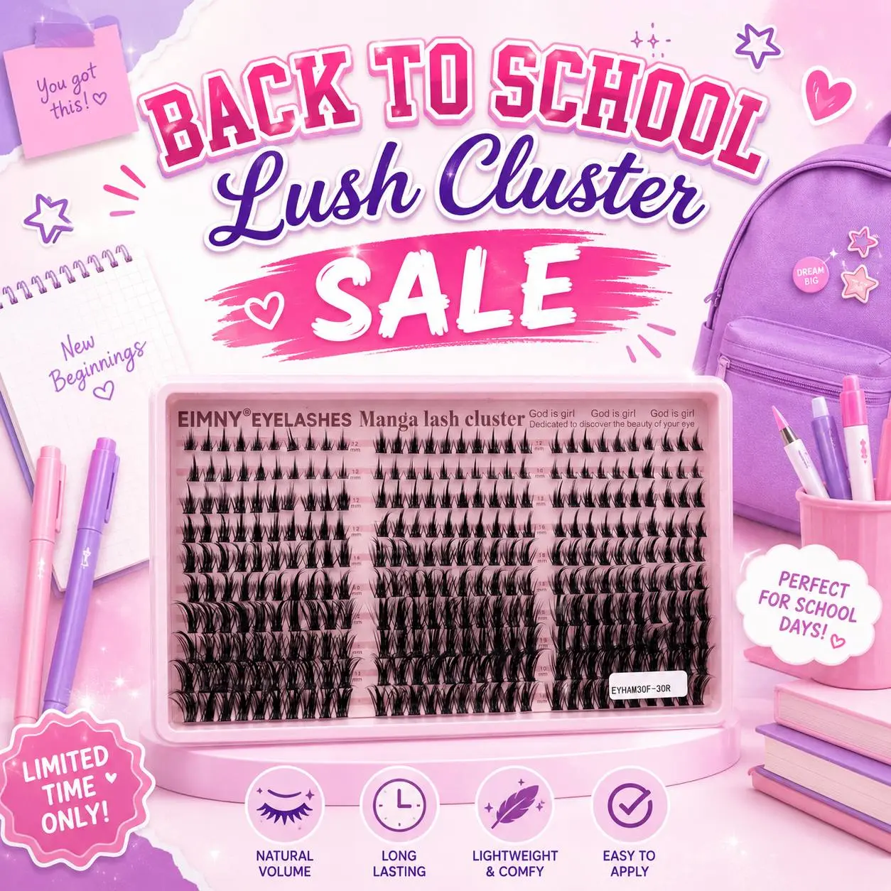 Lash Clusters on Sale, Back to School Lash Clusters, Manga Style, Anime Style, Wispy, DIY Extension Kit, Individual Clusters, Cluster Eyelashes, At-Home Extensions, Doll Eye, Spiky,Wet Look Eyelashes Eyelash Extension Kit  Bond & Seal  Applicator Tweezers