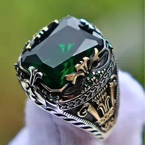 1 piece hand carved men's ring, new punk style ring ideal for men's daily wear, match any outfit, holiday gift jewelry