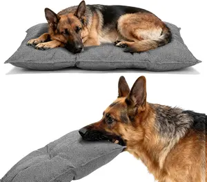 #SummerVibes #petlovers Veehoo Indestructible Dog Bed for Crate Chew Proof Pad with Reinforced Corners Large Washable Pet Mat for Kennel Comfortable & Durable High-Loft Padding Support