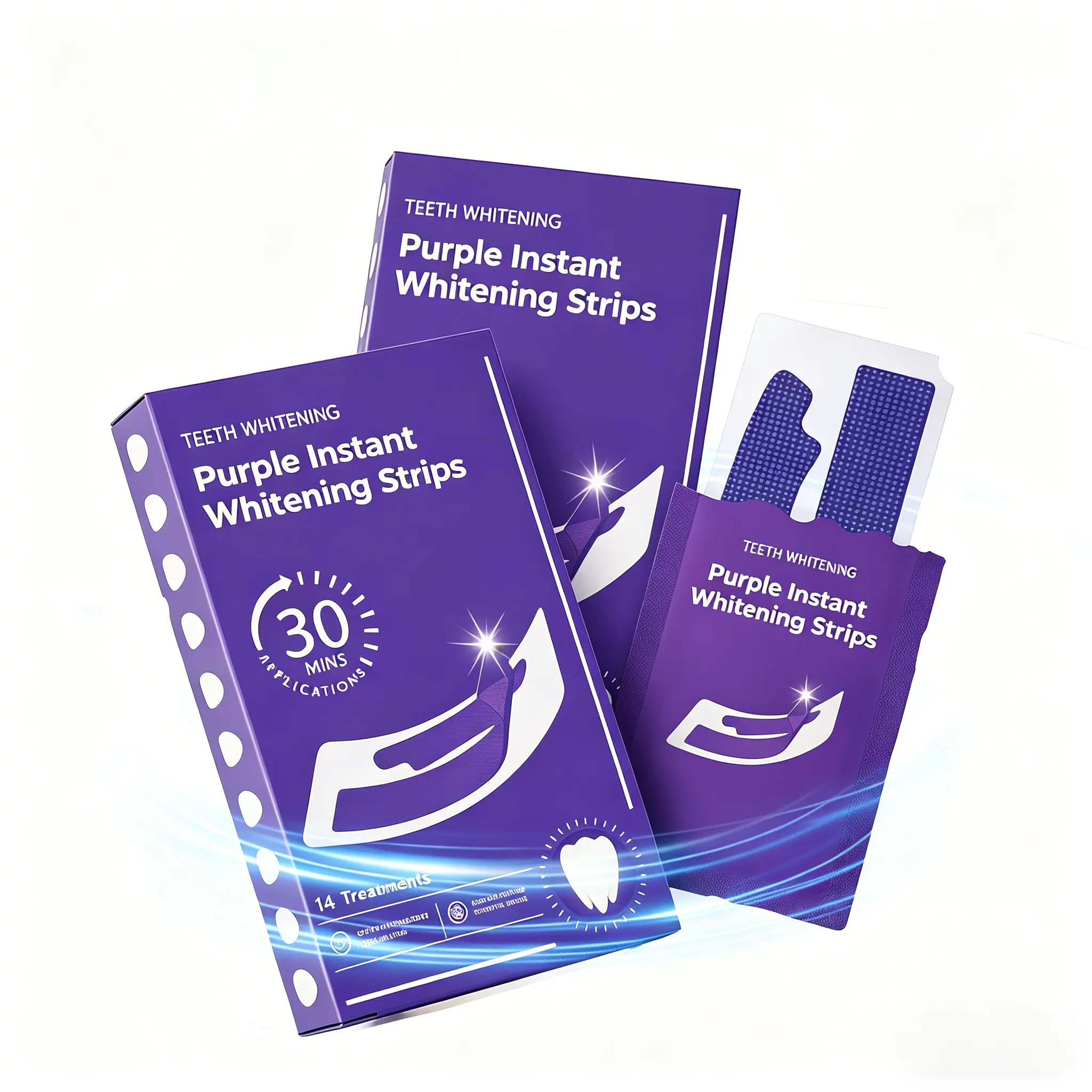 28 PCS teeth whitening strip pack - uses advanced optical whitening technology to remove coffee/tea/red wine/yellow stains, minty flavor, visible results in just 30 minutes a day.