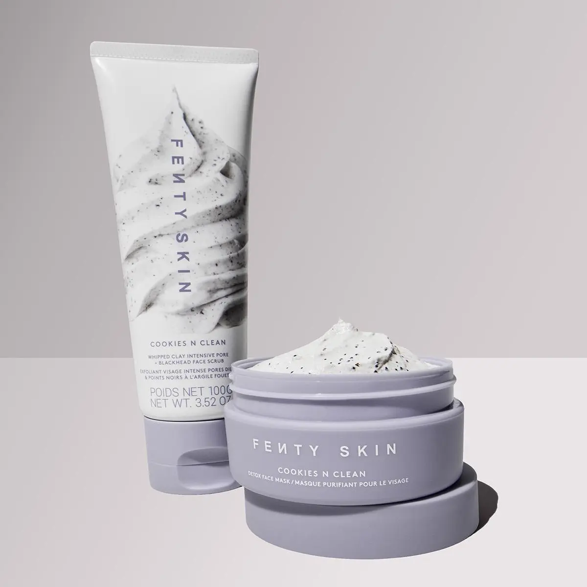 Fenty Skin Double Detox: Cookies N Clean Pore Detox Face Mask + Blackhead Face Scrub Duo