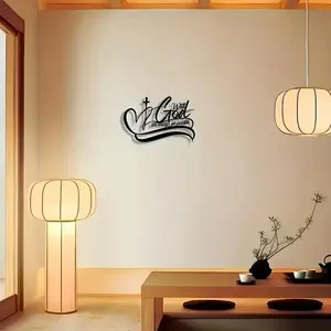 Letter Pattern Metal Wall Art, 1 Count Inspirational Metal Wall Decor, Wall Art Decor for Home Living Room Bedroom, Ornaments, Home Decor Accessory