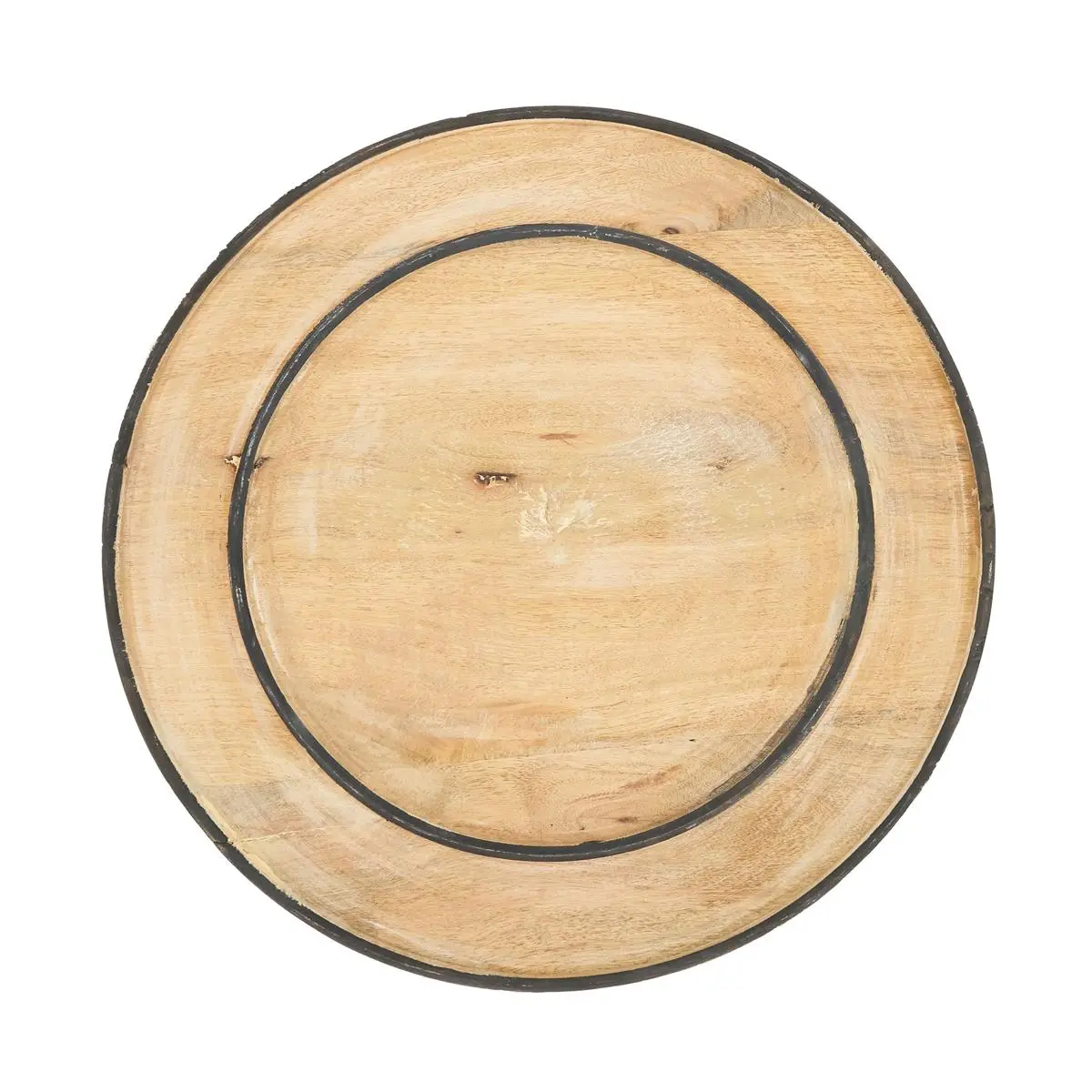212 MAIN 4-Piece Durable Wooden Charger Plates, Organic Look Dinnerware Set, Casual Dining Wood-Design Kitchenware, Dinnerware Sets, Tableware Set