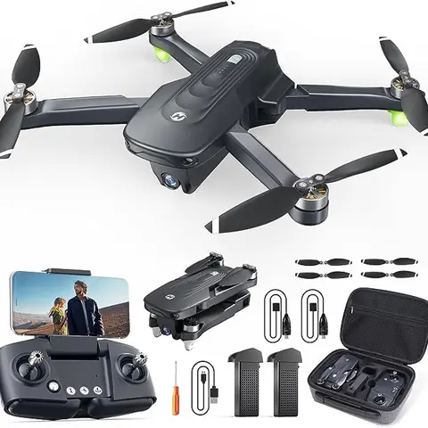 Holy Stone HS175D GPS Drone with 4K Camera, RC Quadcopter Accessories, Brushless Motor, 46 Mins Flight Time, Auto Return, Follow Me, Circle Fly, Headless Mode Ease, Fold-Pack Portable, Wireless Transmission, Lens Compatibility, SD Card Support