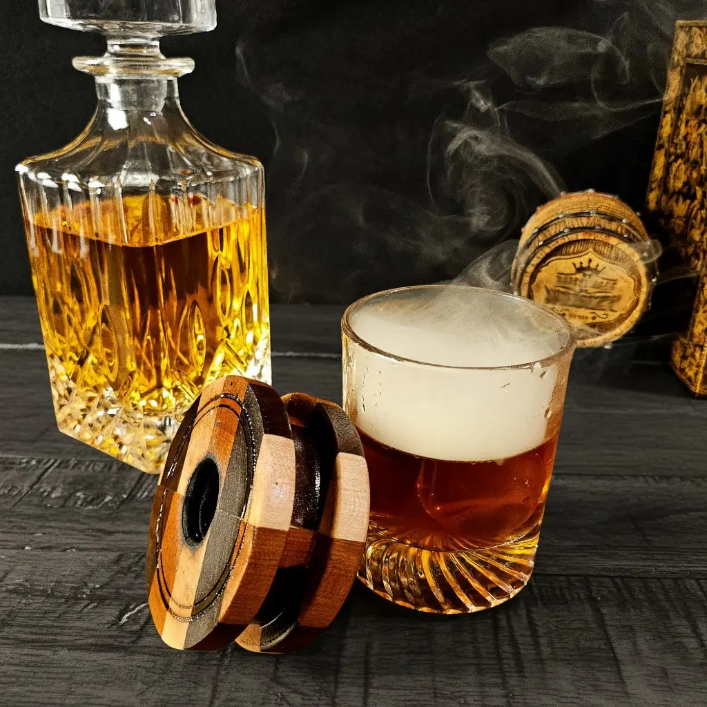 Got2Be Elevated Cocktail Handcrafted Smoker - Durable Wooden Bar Utensil, 1 Torch Lighter Included, 2.5-3.0 lbs, Home Bar Enhancement Tool, Gift-Ready Item, Utensils, Cocktail Smoker
