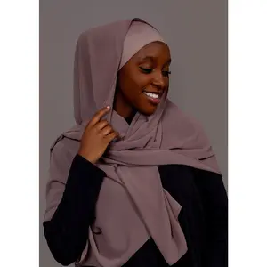 Chiffon Hijab with matching under cap set – Muted Mauve