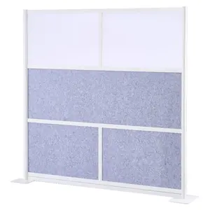 VEVOR Office Divider Privacy Partition, 1-Pack, 70x 70 Modular Wall Room Divider, PET Workstation Cubicle Partition with Frosted Windows, Freestanding Privacy Panel Wall for Office Library