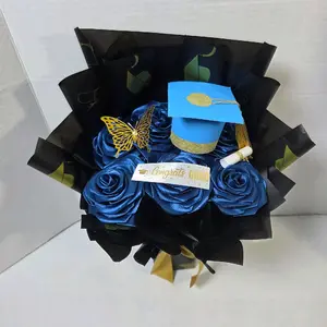 Handmade Eternal Roses Bouquet, Graduation Gift for Achievement Recognition