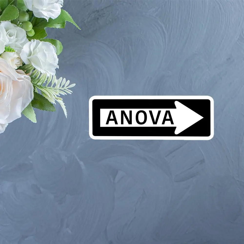 One-way ANOVA Street Sign Sticker
