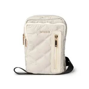 KEDZIE Quilted Puffer Cloud 9 Convertible Sling Bag Backpack Purse Lightweight for Women - Glacier Gray