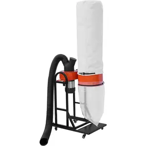 Father's Day Gift VEVOR 1.5 HP Dust Collector, 716 CFM, Portable Vortex Dust Collector, with 47 Gallon Collection Bag and Mobile Base, 220V, 3400 RPM, 5μm Canister Filter Kit, for Woodworking Dust Collection System