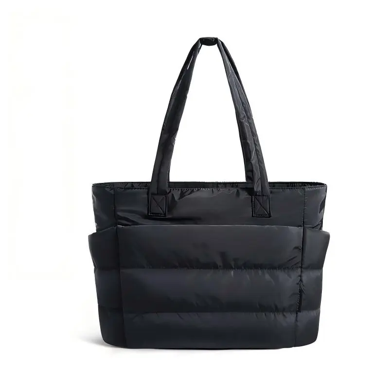 【Limited-Time Sale】Women's Puffy Bubble Quilted Tote Bag, Lightweight Durable Multi Compartment Tote with Zipper Closure, Versatile Organizer Bag for Laptop Work Commute Gym Travel Daily Use Large Capacity Organizer Tote