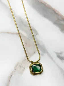 Elle Emerald Green Pendant Necklace