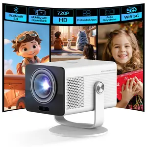 HP MC400 Mini Portable Projector 720P WiFi Bluetooth 90° Rotatable Home Theater USB-C