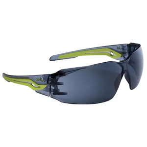 Bolle Silex Safety Glasses with Gray/Yellow Temples and Smoke Anti-Fog Lens Bolle Silex Safety Glasses with Gray/Yellow Temples and Smoke Anti-Fog Lens