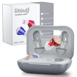 Litoulf OTC Hearing Aids Rechargeable (Including Charging Case), Comfortable In-Ear Hearing Aids for Seniors and Adults, 24-Channel Digital Noise Reduction, Clear Sound, Invisible Design, 80+ Hrs Battery Life