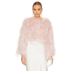 Bubish Lara Feather Jacket in Lilac