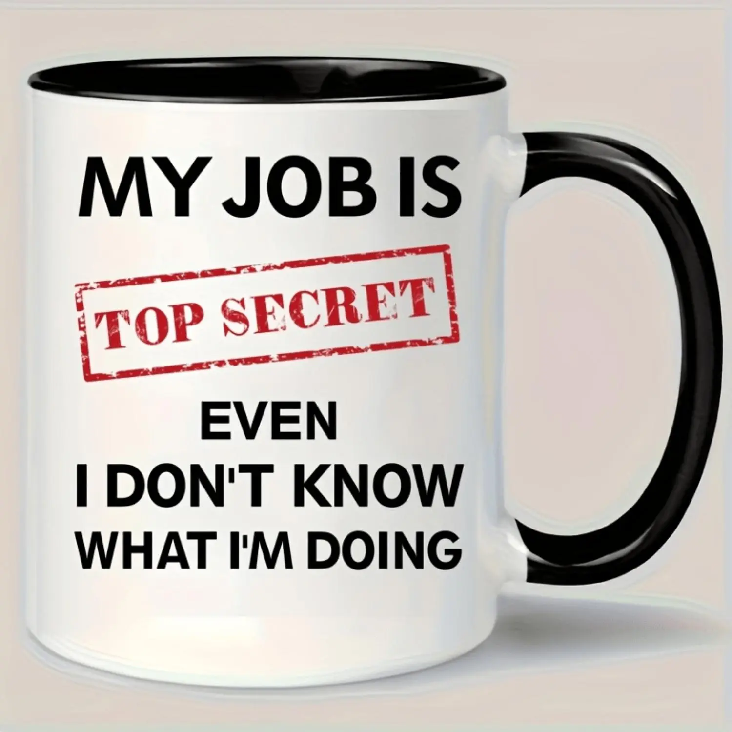 1pc Top Secret Coffee Cup - Funny Novelty Mug with Secret Formula Design, for hot/cold Drinks, Suitable for Coffee, Tea, Hot - Christmas Gifts for & Office Use