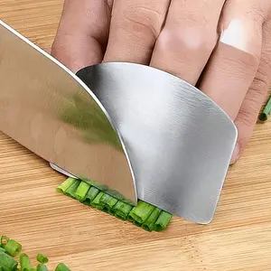 Stainless steel finger protector, a reusable kitchen cutting protection tool, a safe cutting tool, kitchen accessory