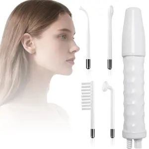 Portable High-Frequency Facial Machine, Us Plug, Handheld Skin Care Device with 4 Glass Tubes, Home Use, New Condition