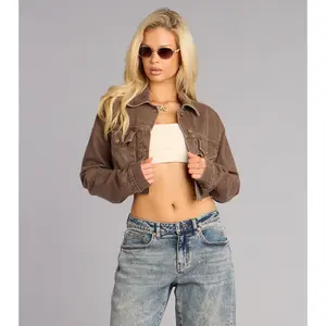 Off Duty Crush Denim Crop Jacket