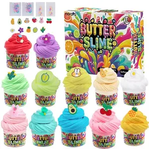 12-Color Butter Slime Set, Slime Cotton Clay, Puff Pastry, Colored Clay, Bubble Clay