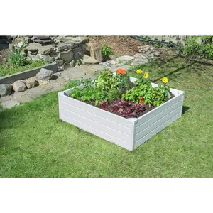 Nuvue 7000181 Deluxe Vinyl Raised Garden Bed, White - 15 x 48 x 15 in.