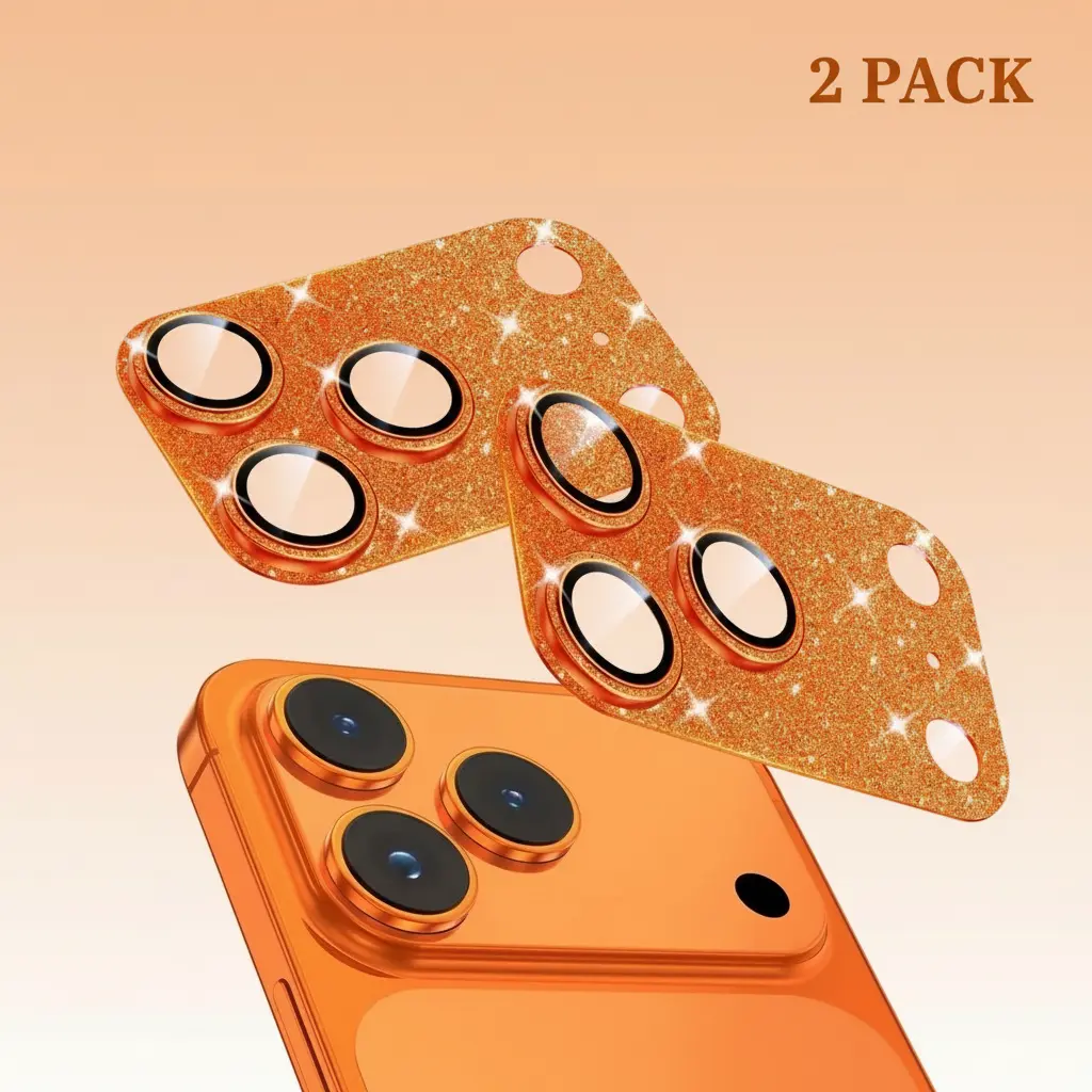 Glitter Orange-17pro-max-lens