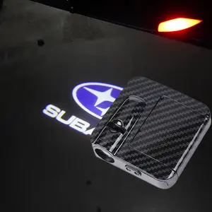 2 pcs For Subaru Step Led Puddle Door Lights, Ultra-Bright LED 3D Laser Ghost Shadow Car Logo Light,Wireless welcome light