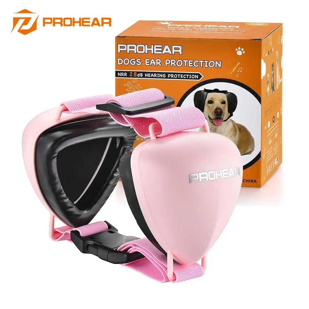 PROHEAR Multi-Size (3 Sizes) Dog Ear Muffs - NRR 28dB Noise Cancelling Headphones, Lightweight, Adjustable Fit, Single Item for Thunder & Shooting Range Pet Hearing Protection, Reduce Noise