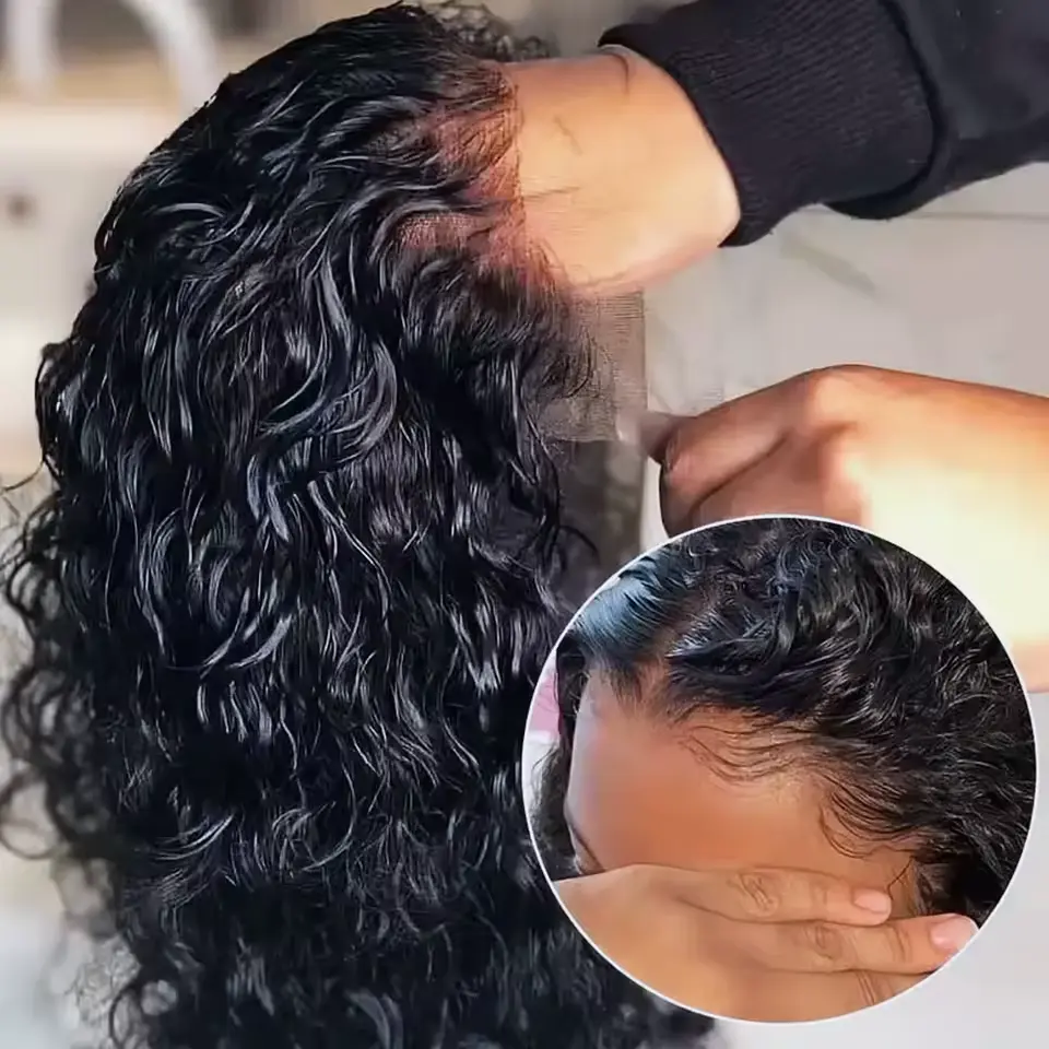 Deep Wave Curly Bob Glueless Wig 100% Human Hair Ready To Wear 6x4 Hd Lace Closure Wig Jerry Burmese Curly Frontal Short Bob Water Wave Wig Ready to Wear And Go For Women On Sale