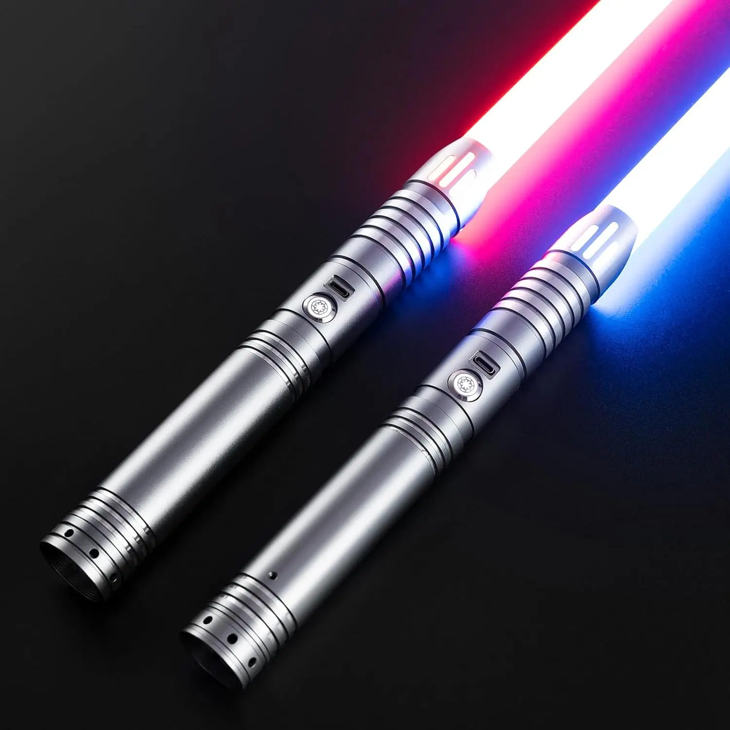 Realistic Rechargeable Detachable Lightsaber - Smooth Swing, Laser Motion Control, RGB Base Infinite Color Change, 3000mAh Battery, Blade, Duel Experience, Cosplay Toy Sword for Kids (TikTok Glow Toy Inspired by Luke Skywalker)