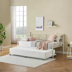 Garvee Metal Bed Frame - Full Size Heavy Duty Bedframe with Headboard Black Basic Steel Slats Platform for Living Room, Bedroom, Guest Room, Space Saving