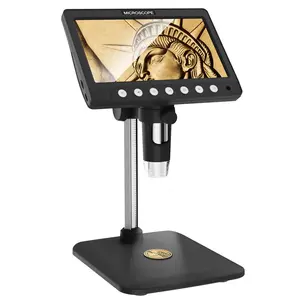 Digital Microscope 1000X Magnification with 8 Dimmable LED Lights LCD Screen USB Connectivity for Coin Jewelry Repair Kids Science Education summervibes