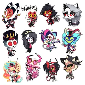 Helluva Boss Acrylic Keychains 2.5 Inches Double-Sided Double Boarded Cute Chibi Charms Unique Design for Personalizing Keys