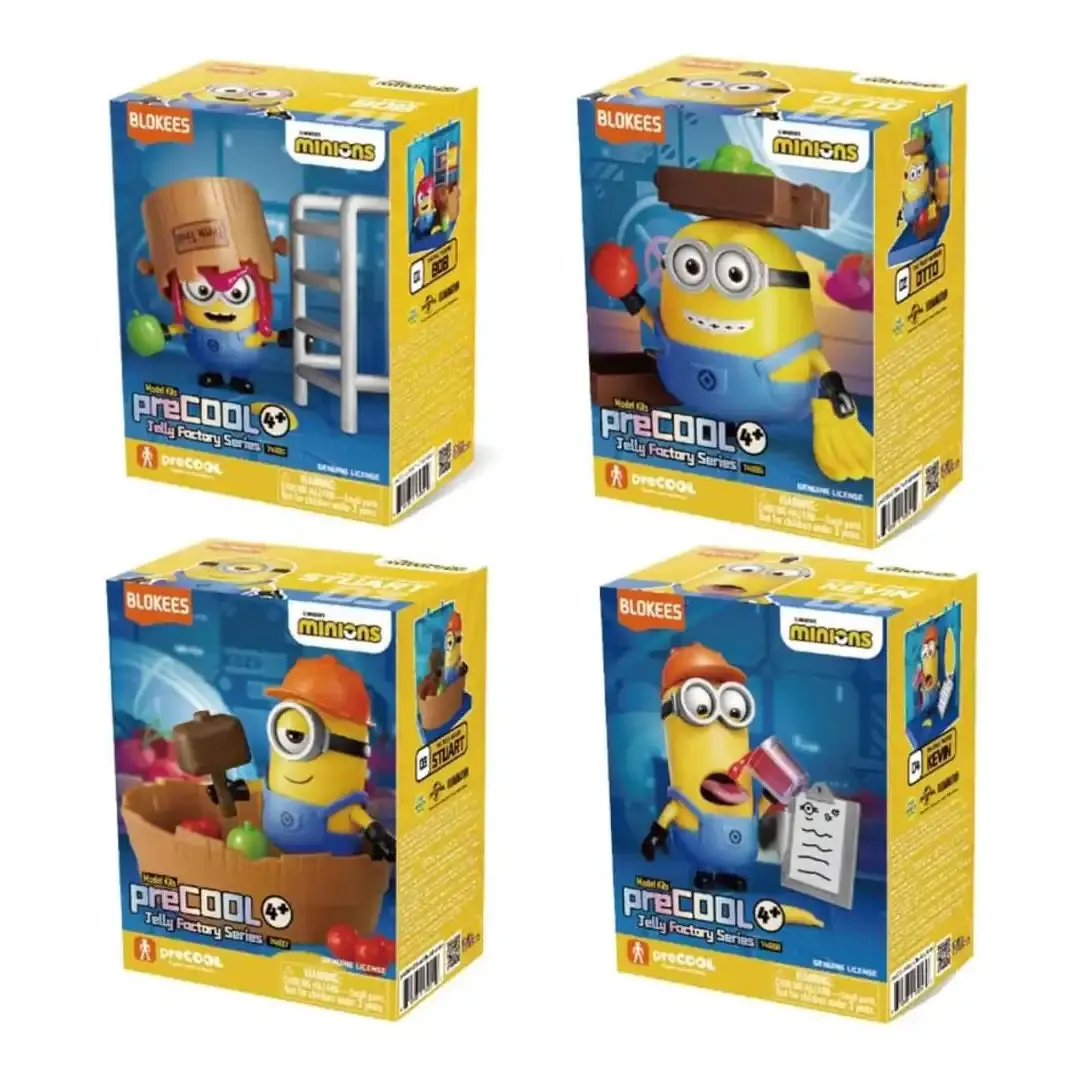 Blokees Minions PreCool Jelly Factory Series Blind Box, Collectible Minifigures for Fans with Good, Colorful Details, Surprise Collectibles, Blind Bag Collectible, Collectible Blind Pack