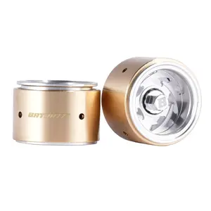 BATRAZZI Aluminum 1.0” Stellar Racing Beadlock Wheels Chrome 4 pcs New Year Gift Durable Upgraded for Kids & Adults Skateboard Bearing