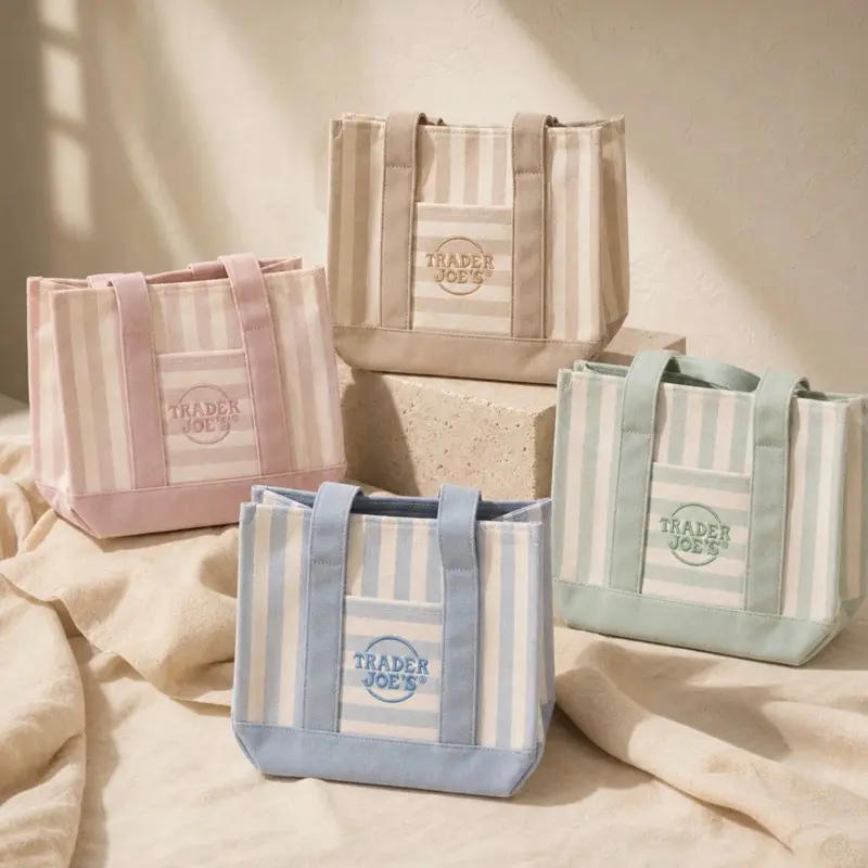 Women's Trader Joe’s Limited Edition Summer Tote Bag, Stylish Luggage & Bags Essential for Casual Outings, Tote Bags