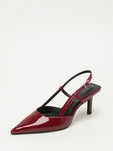 Stylish Pointed-Toe Slingback Stiletto Heels with Strappy Detail, Trendy Fashion Footwear, Perfect for Office Looks, Date Nights, Fashion Events and Daily Polished Style, Elegant Party Shoes